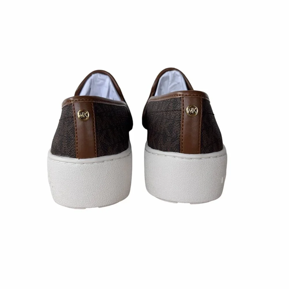 ⭐Michael Kors Teddi Slip On Size 8 Womens Platform Shoes Casual Sneakers Brown⭐_8